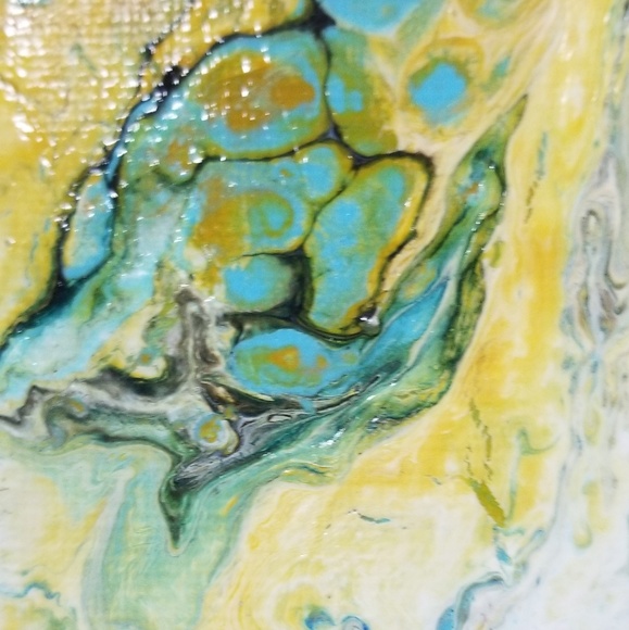 10"x10" Paint Pouring Art - Picture 2 of 6